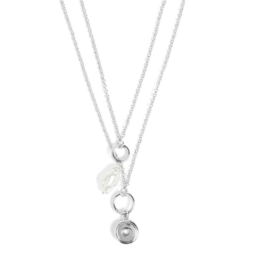Petite GingerSnaps Two Layer Pearl Drop Necklace