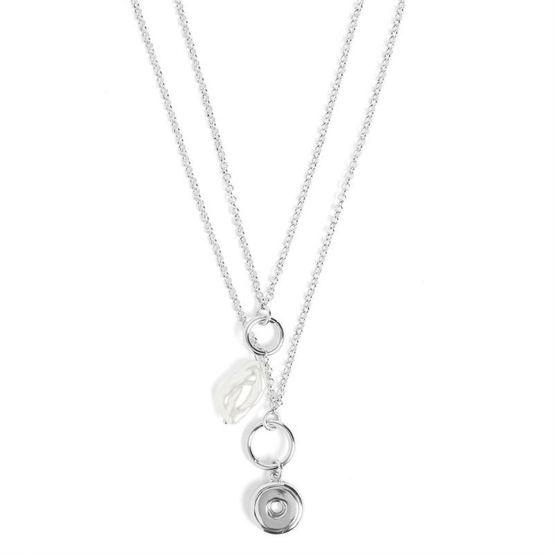 Petite GingerSnaps Two Layer Pearl Drop Necklace