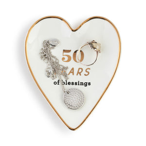 50 Years Art Heart Trinket Dish