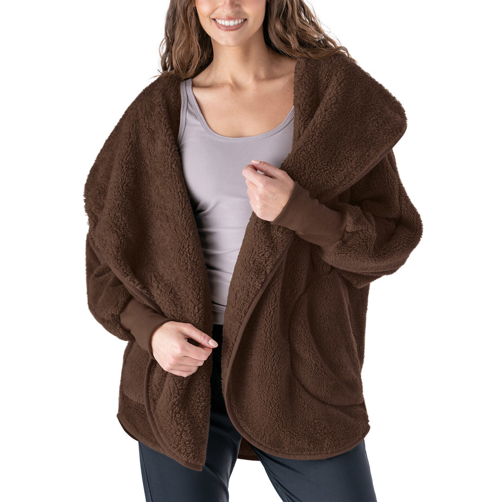 Hello Mello Comfort Zone Mocha Packable Cardigan
