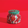 Tinsel & Spice Capri Blue Holiday Pattern Play Jar Candle, 8 oz