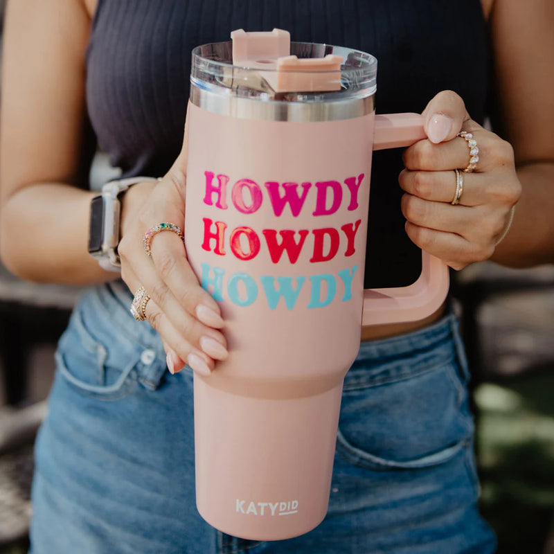 Howdy Western Katydid Tumbler with Handle (40 oz)