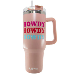 Howdy Western Katydid Tumbler with Handle (40 oz)