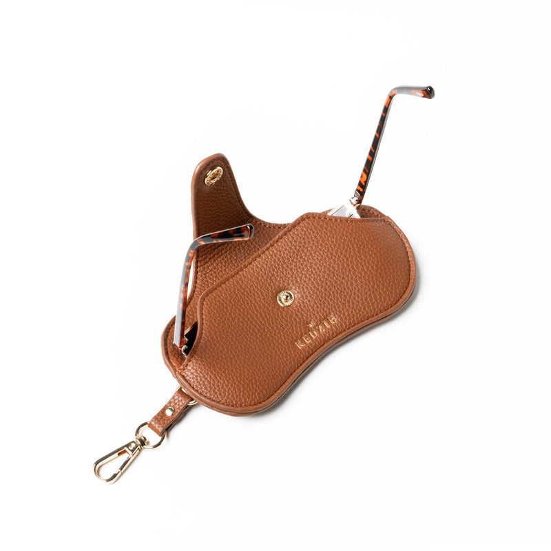Kedzie Chestnut Eclipse Eyewear Case