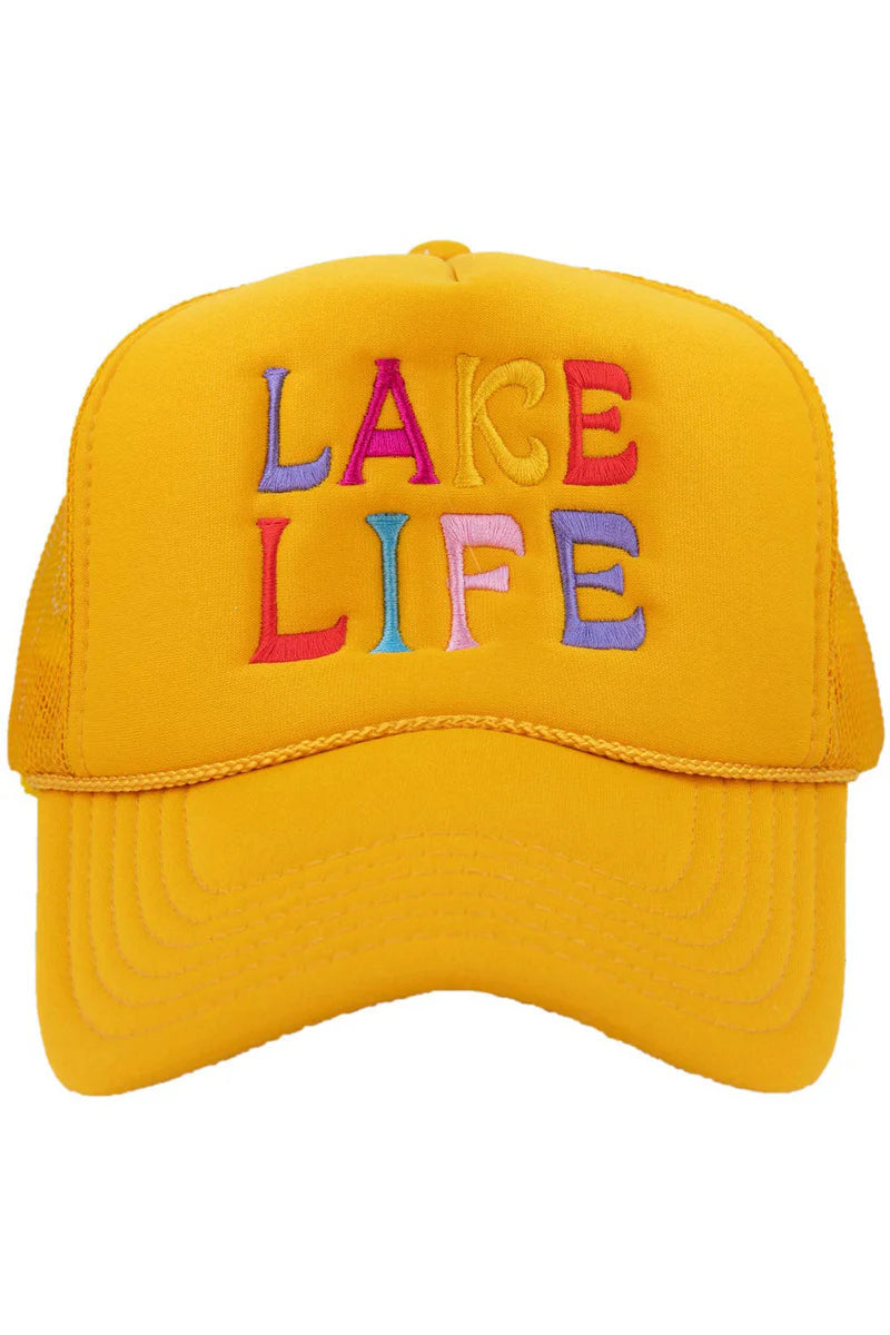 Lake Life Orange Foam Trucker Hat