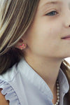 Madelaine Macaroon & Ribbon Bow Kid's Stud Earrings Set