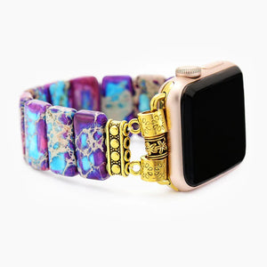Cape Diablo Majestic Tibetan Jasper Stretch Apple Watch Strap