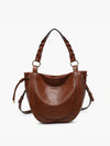Rowan Brown Round Hobo Jen & Co Bag