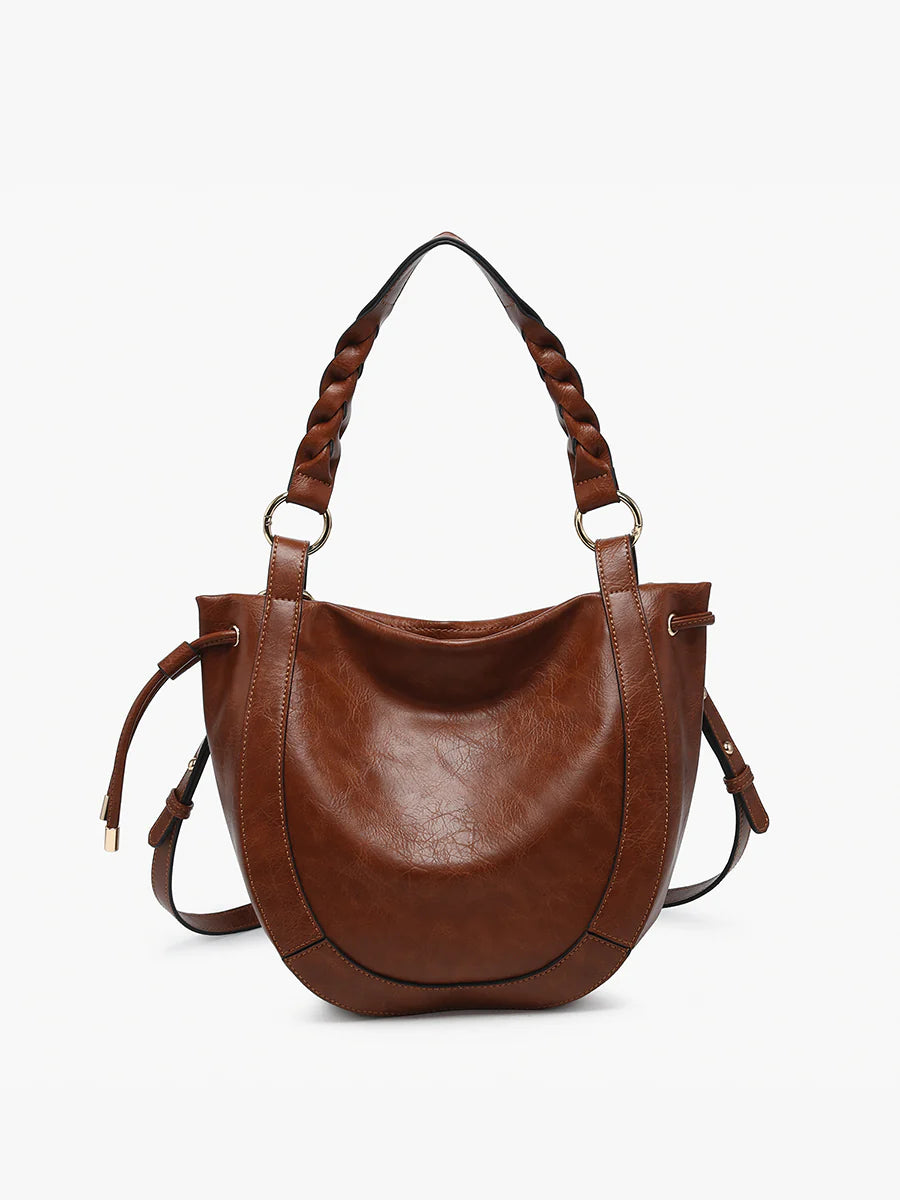 Rowan Brown Round Hobo Jen & Co Bag