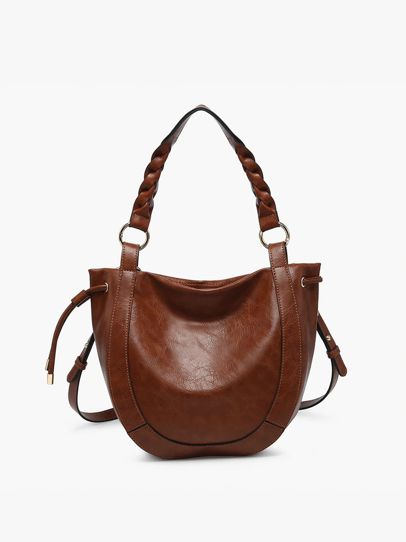 Rowan Brown Round Hobo Jen & Co Bag