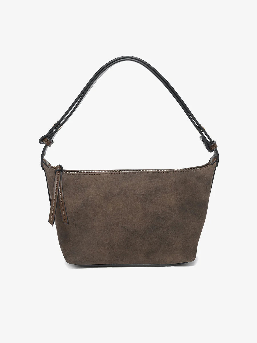 Vittoria Espresso Jen & Co Suede Shoulder Bag