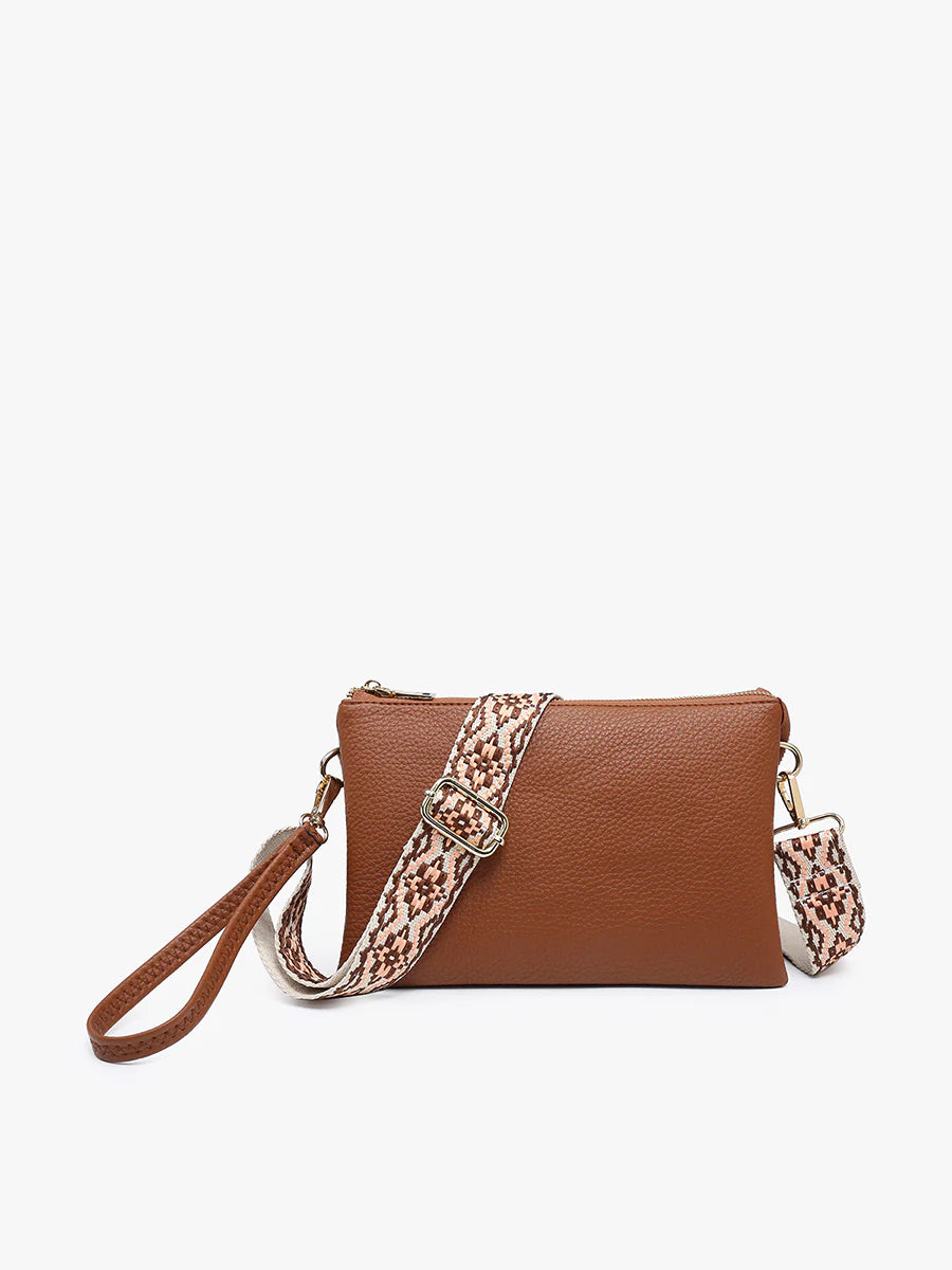 Izzy Brown Crossbody Bag with Guitar Strap
