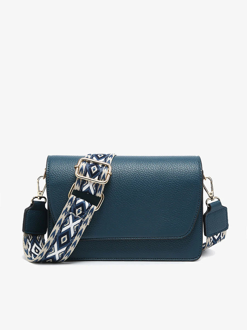 Noah Prussian Blue Guitar Strap Crossbody Bag