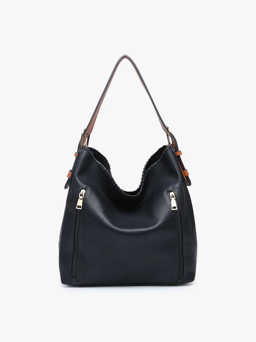 Alexa Black 2-in-1 Hobo Jen & Co Bag