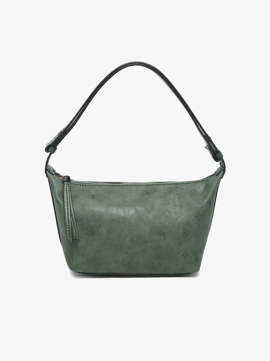 Vittoria Forest Green Jen & Co Suede Shoulder Bag