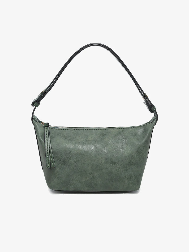 Vittoria Forest Green Jen & Co Suede Shoulder Bag