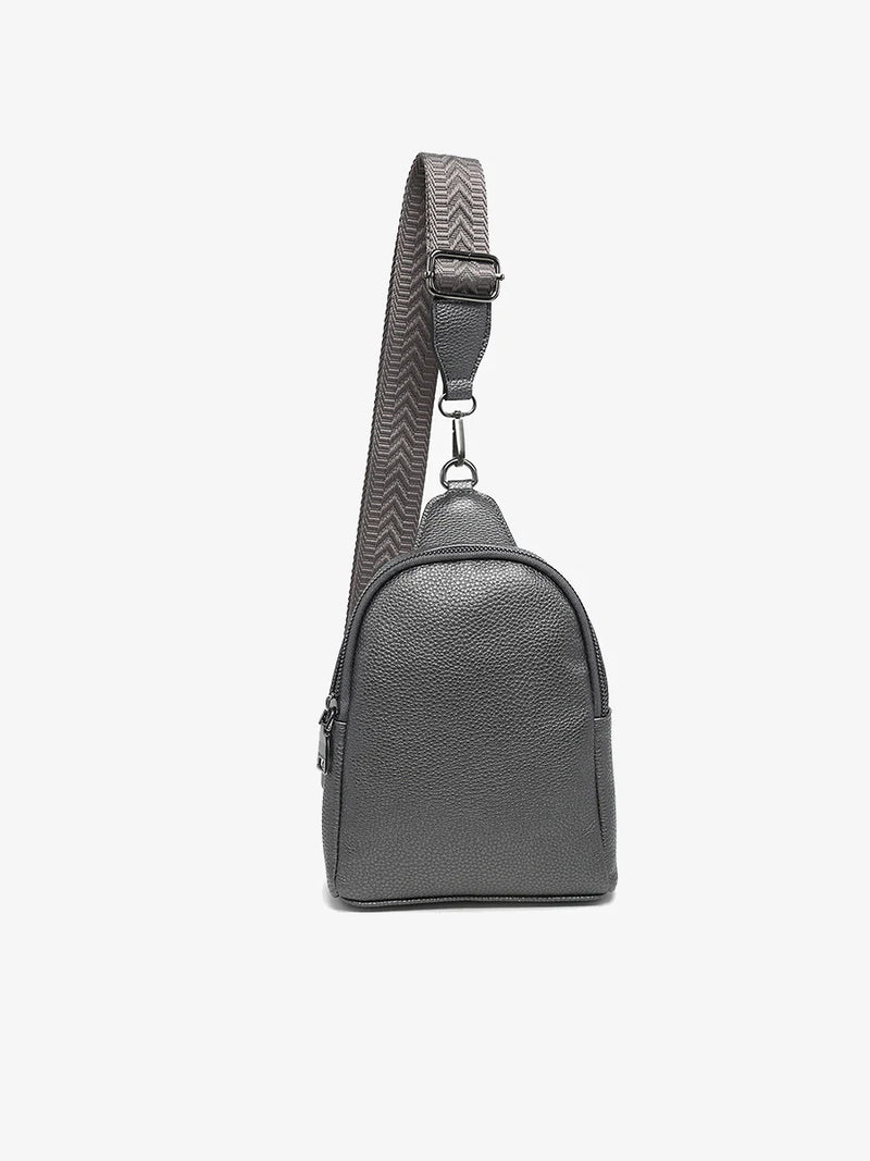 Ellen Gunmetal Guitar Strap Jen & Co Sling Bag