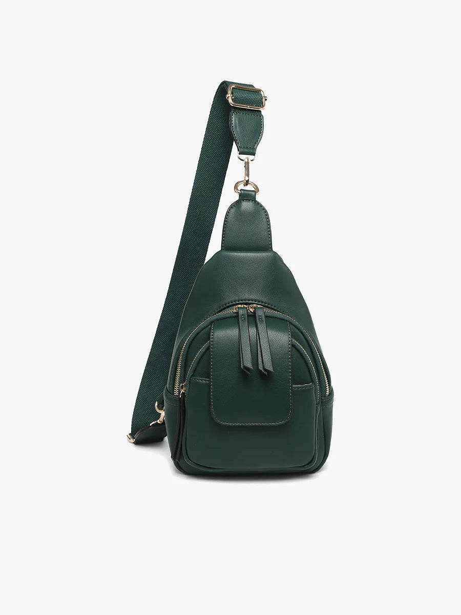 Sophia Dark Forest Green Jen & Co Sling Bag