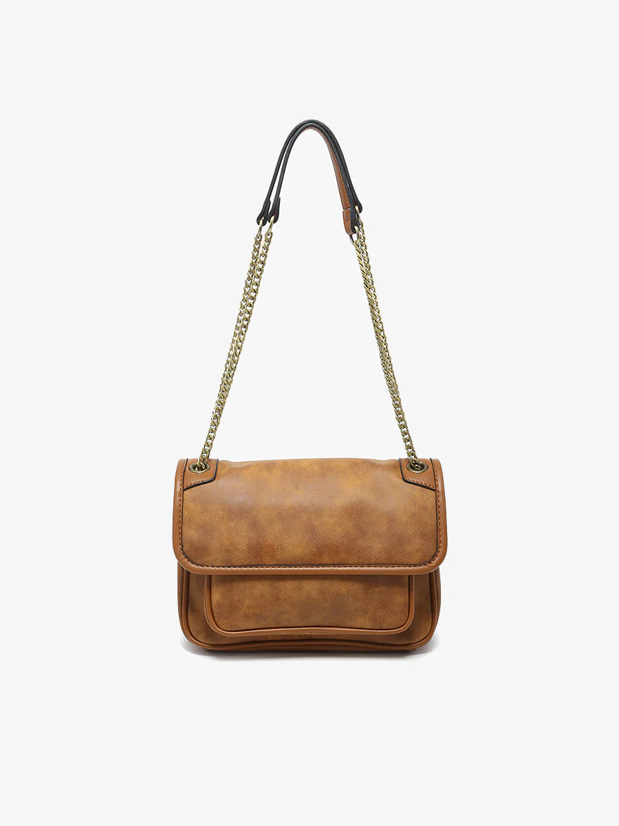 Nola Tan Suede Jen & Co Crossbody Bag
