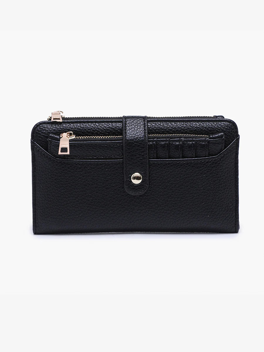 Macy Black Jen & Co Snap Wallet
