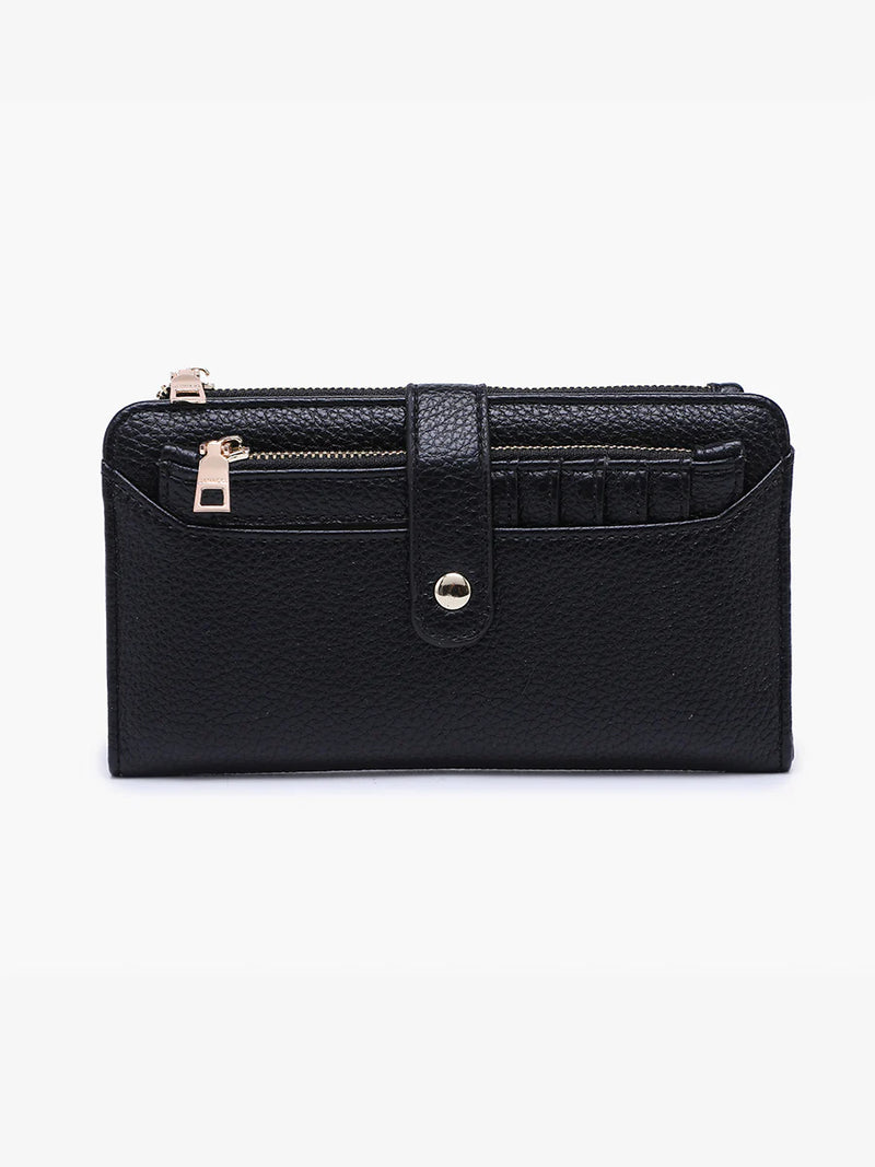 Macy Black Jen & Co Snap Wallet