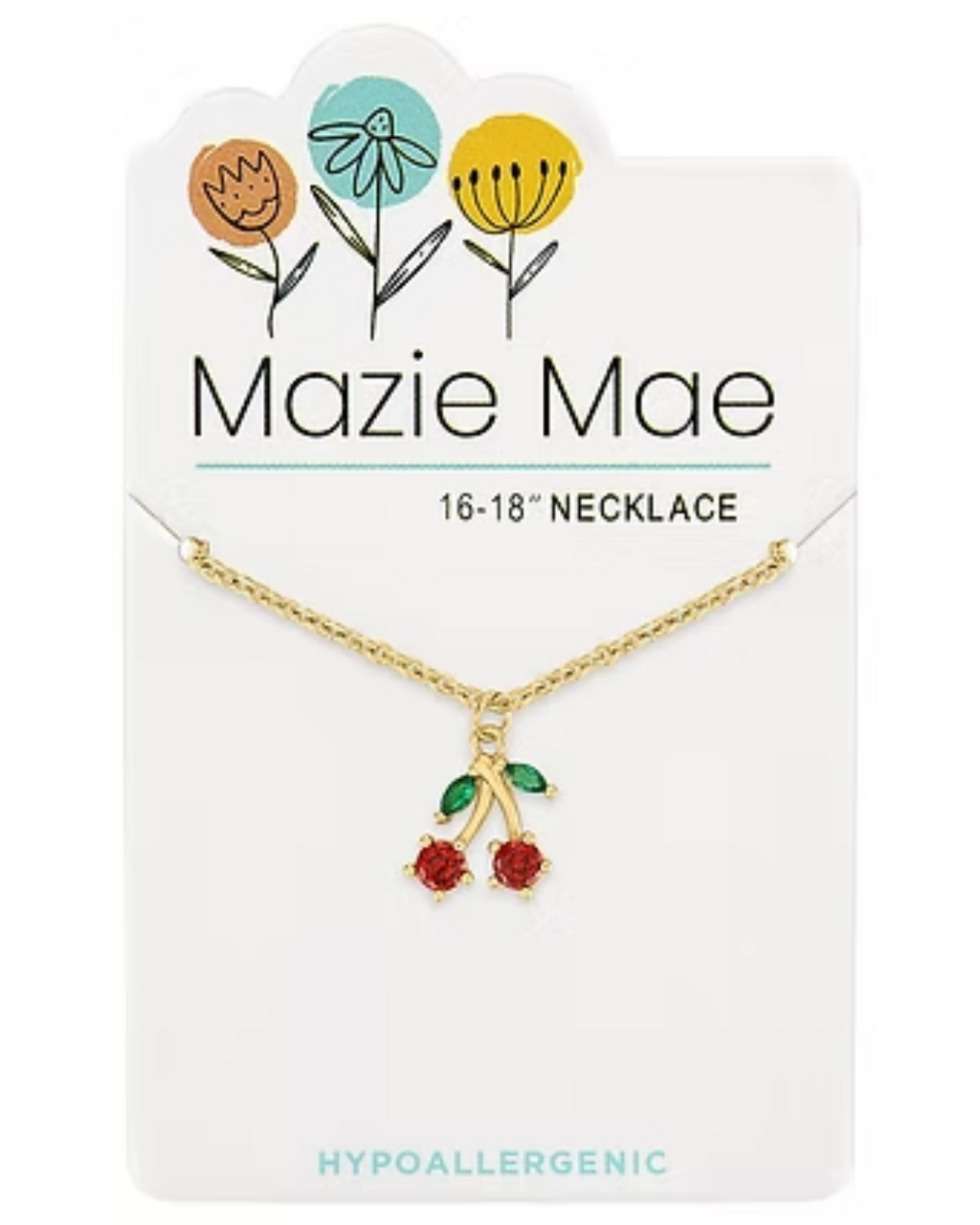 Cherry Gold Mazie Mae Necklace
