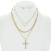 Estelle Layered Cross Necklace