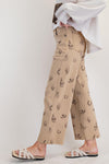 Cactus Trail Western Print Washed Twill Pants
