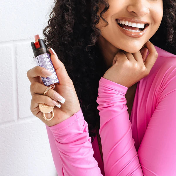 Lavender Studded Bling Sting Pepper Spray