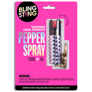 Lavender Studded Bling Sting Pepper Spray