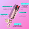 Millennial Pink Studded Bling Sting Pepper Spray