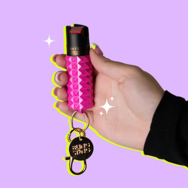 Pink Studded Bling Sting Pepper Spray