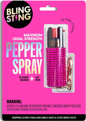 Pink Rhinestone Bling Sting Pepper Spray