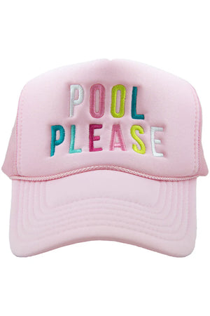 Pool Please Light Pink Foam Trucker Hat