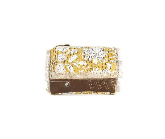 Golden Prairie Leaf Clutch Pouch Myra Bag