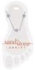 Air Blue Opal Flower Silver Sand & Stone Anklet
