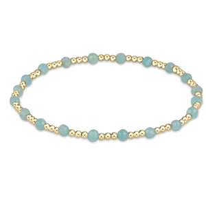 Enewton Amazonite Gold Sincerity Pattern 3mm Bead Bracelet