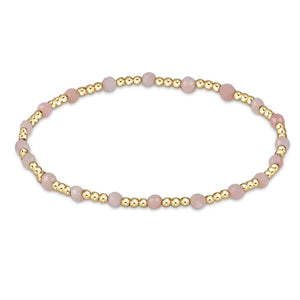 Enewton Extends Pink Opal Gold Sincerity Pattern 3mm Bead Bracelet