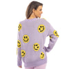 Katydid Light Purple Happy Face Sweater