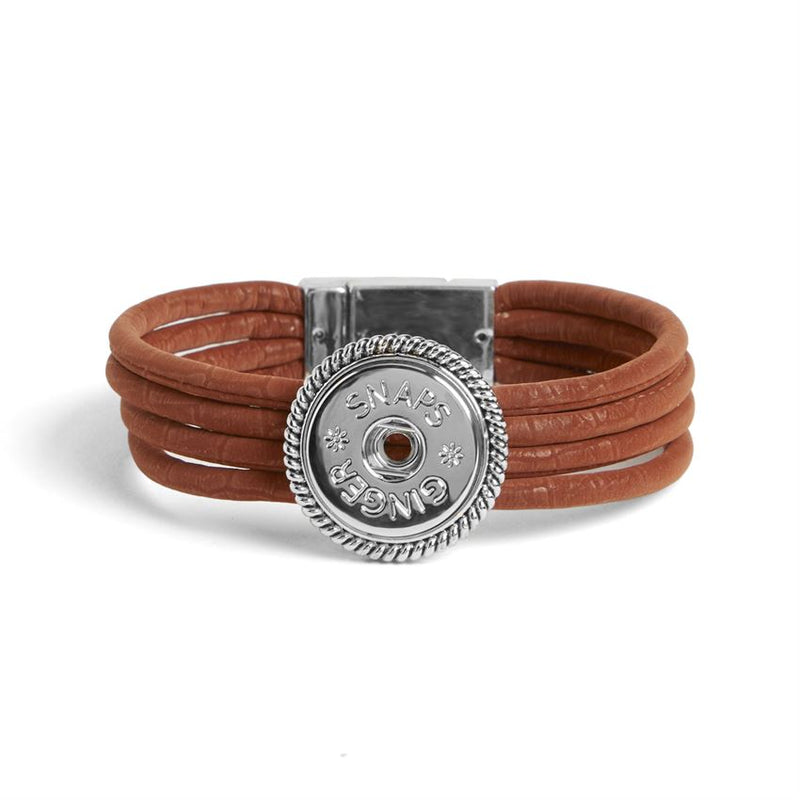 GingerSnaps Smooth Cognac Magnetic Bracelet