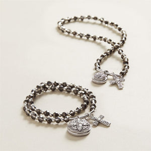 GingerSnaps Double Wrap Cross Bracelet