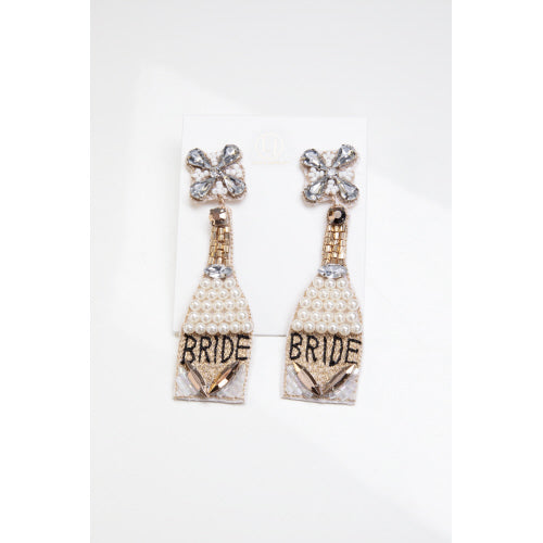 Gold Bride Bottle Earrings