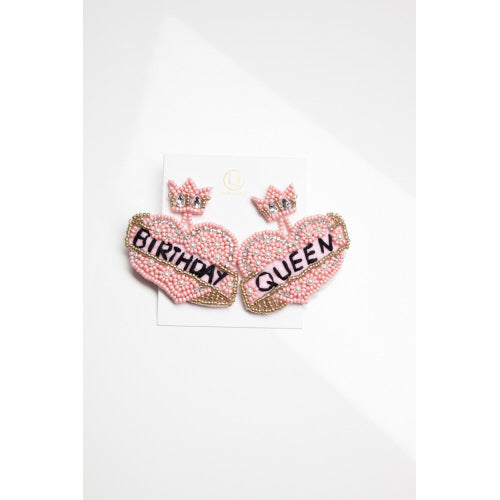 Pinke Birthday Queen Earrings