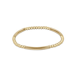 Enewton Classic Gold 3mm Bead Bracelet with Gold Bliss Bar Pattern