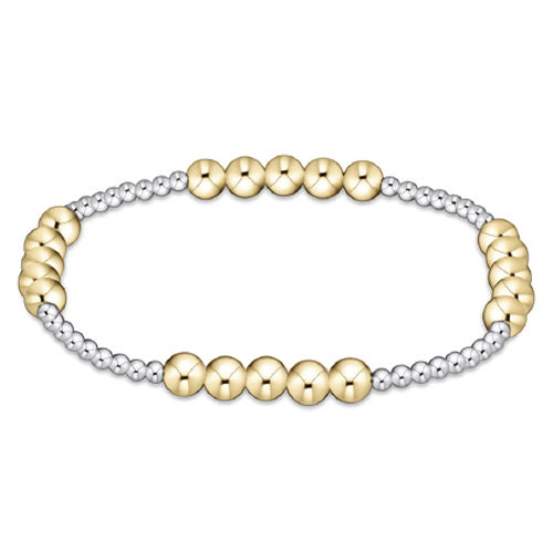 Enewton 2.5mm Sterling Silver Classic Gold 5mm Blissful Pattern Bead Bracelet