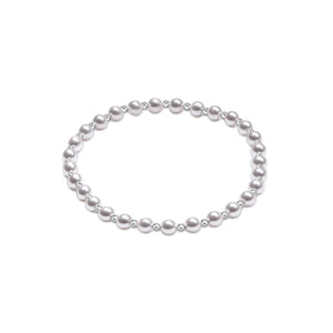 Enewton Grateful Pattern Pearl 4mm Sterling Silver Bead Bracelet