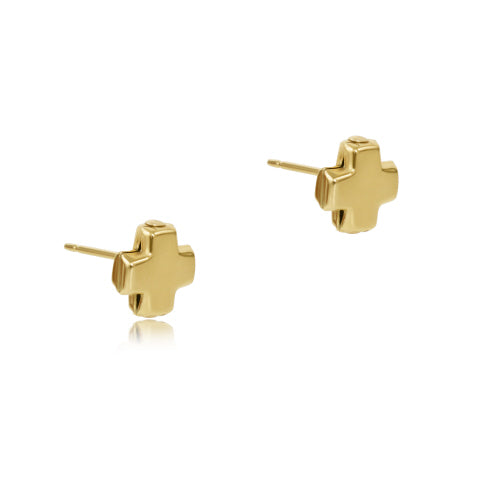 Enewton Gold Signature Cross Stud Earrings