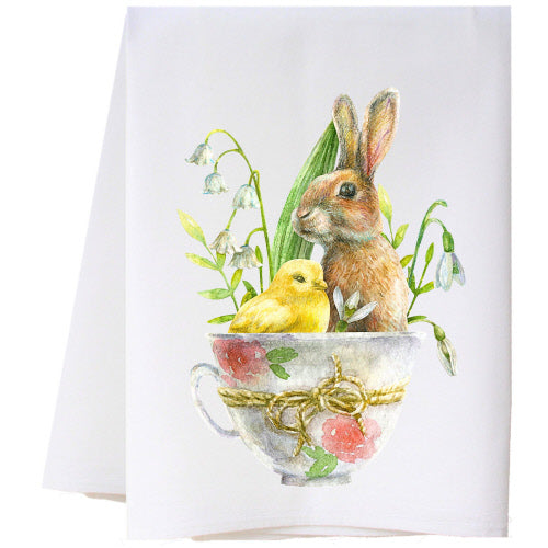 Bunny & Chick Tea Towel