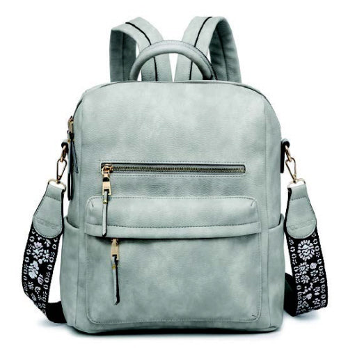 Amelia Light Grey Convertible Backpack