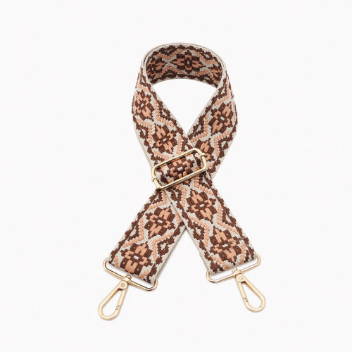 Pink & Brown Jen & Co. Tribal Guitar Strap